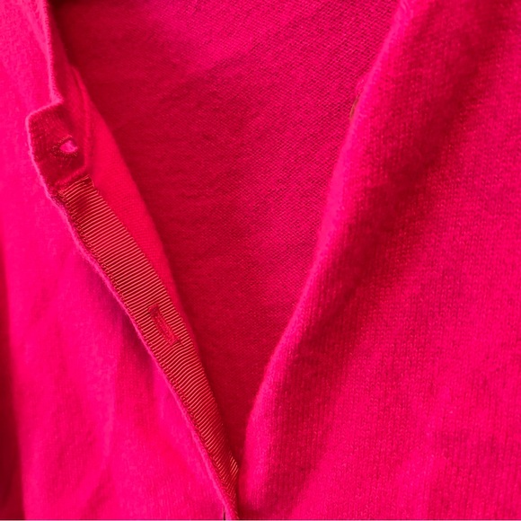 Boden Sweater Eva Cashmere Crew Cardigan in Sangria Sunset (Hot Pink) Sz L EUC - Picture 10 of 13